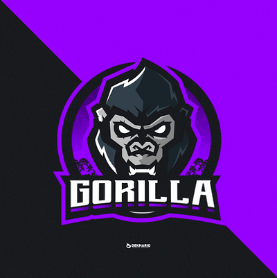 MascotLogo Gorilla branding design esports gaming illustration logo logotype mascot mascotlogo vector