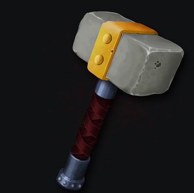 Hammer 8 game asset game icon game ui game weapon hammer hammer icon icon realistic rpg weapon weapon icon