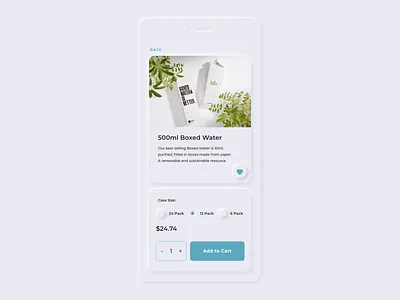 Neumorphism Boxed Water eCommerce App app app design neumorphic neumorphism ui ui design ui ux ux uxdesign
