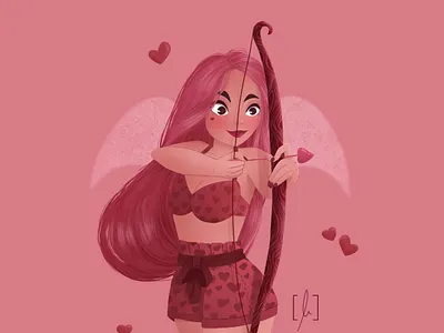 Valentines Fairy cartoon celebratelove character art charactr design concept art fairy girl drawing illustration love pink valentines visual development weeklywarmup woman