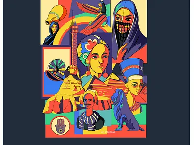 EGYPT design egypt egyptian folklore illustration pharaoh pyramids vectorart