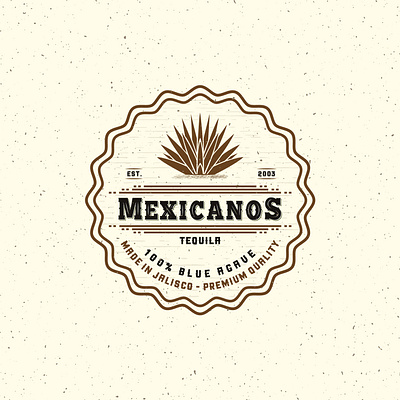 Logo vintage design for Mexicanos Tequila | Logo V2 brand identity branding design graphic design logo print typography vector