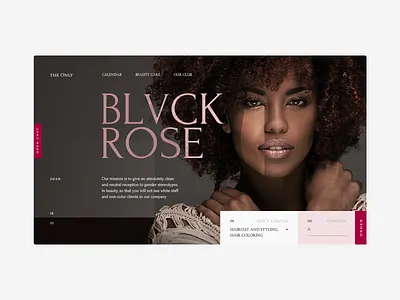 Concept 3/100 beauty salon branding concept design inspiration site sketch typography ui ux website