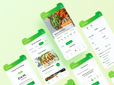 Nutrition Web App 🌿 cooking diet grocery list nutrition responsive design ui design uiux ux design web app website design