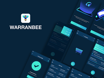 Warranbee Project on Behance animation app behance branding design drawing flat illustration illustrations illustrator logo motion motion design motion graphic product design ui ux vector warranbee warranty