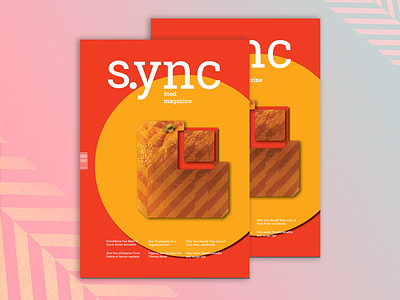 Magazine cover "S.ync" colorful concept cover deisgnmagazine design editorail foodmagazine magazine magazine cover magazine design magazine layout magazinecover typography ui