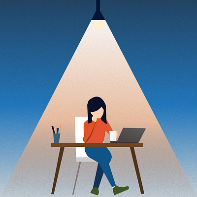 WFH design illustration vector