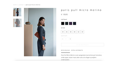 Webshop clean fashion minimal typography webshop