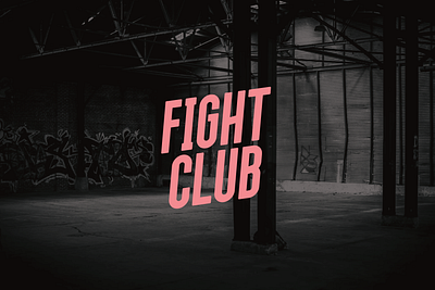 Fight Club (Fan) bold branding condensed font design font grotesque lettering letters logo modern movie sans serif type typeface typography vector