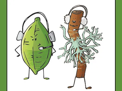 Bioindicators biomonitoring algae animal illustration book book illustration cartoon character design diatom environment art illustration lichen manual illustration nature illustration science illustration