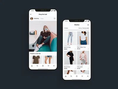 Fashion app lookbook wishlist UI design adobe xd app design app designer app screens favourite figma lookbook design mobile mobile app mobile app ui design sketchapp ui ui design ui kit ui ux design wishlist 应用 应用界面 设计