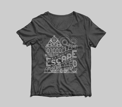 Electric City Escape Room T-Shirt Design branding design escape room graphic design illustration key scranton tshirt tshirt design tshirt graphics