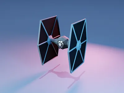 Tie Fighter - Front 3d blender3d low poly star wars