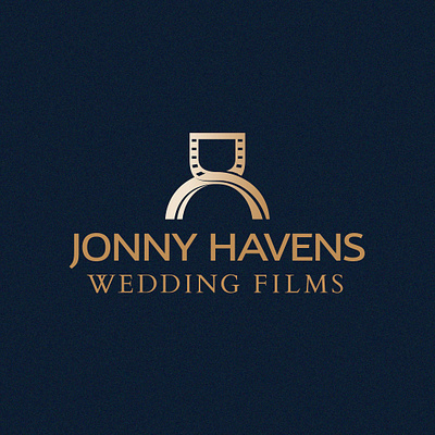 Jonny Havens Wedding Films Logo film logo filmmaking filmstrip logo video production