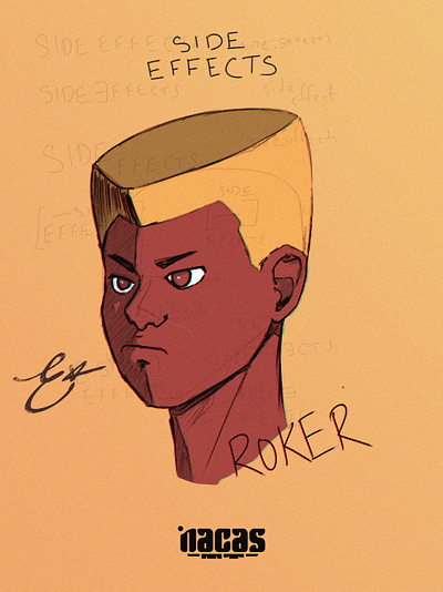 Side Effects: A Short Story Concept: Roker character characterdesgn concept art illustration mtnacas portrait portraiture short story side effects sketch