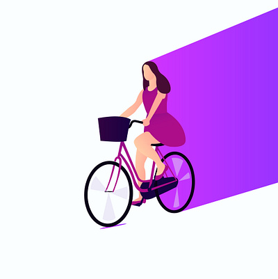 Bicycling Woman design design graphic dribbblers flat flat design flatillustration graphic design illustration vector woman illustration