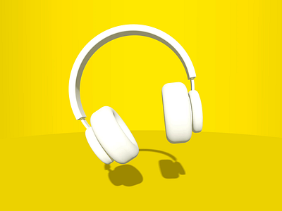 Primitives - Headphones 3d 3d art 3dfordesigners cinema 4d illustration learning monochromatic monochrome primitives