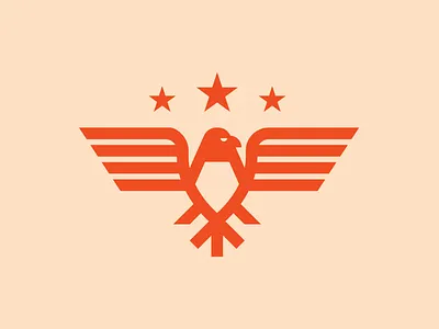 Eagle animal bird branding eagle geometric logo stars