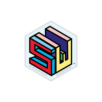 Shane Weber logo art awesomem box letters branding design illustration illustrator initials logo personal spray paint tagger typography vector