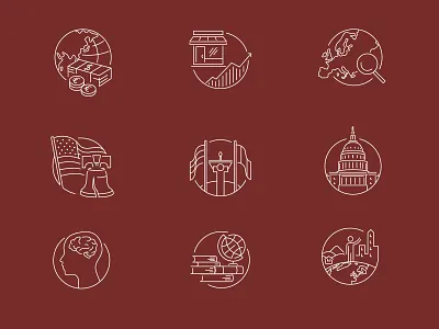 History & Politics Course Illustrations adobe illustrator education educational flat illustration line art line illustration politics svg vector vector illustration