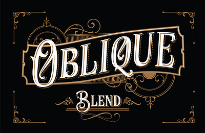 Oblique Blend Coffee branding coffee coffee shop concept design icon illustration illustrator logo typography vector