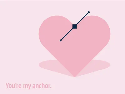 Anchor adobe adobe illustrator anchor heart illustration illustrator love minimal pink rose valentine valentines valentines day