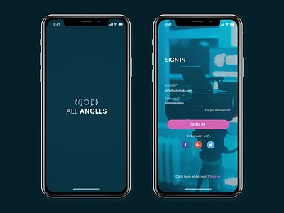Video app editor log in app design log in mobile photography ui ux