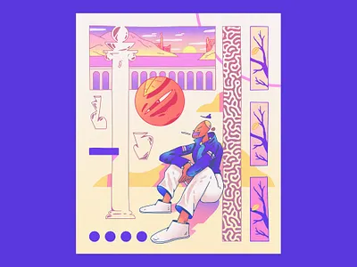 Character design - abstract comic - 4 abstract character character design color composition design dribbble gradients illustration shapes