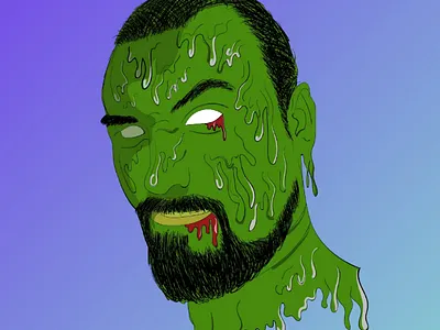 i - Zombie art design digital draw illustration