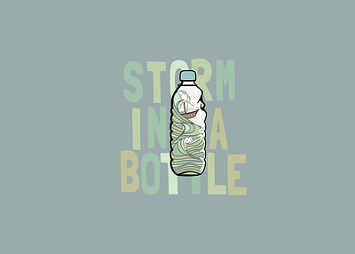 Storm in a Bottle art cyclone design hurricane illustration illustrator plastic plastic bottle plasticine sailing ship shipwreck storm storm in a bottle surf design surf illustration tidal wave typography vector