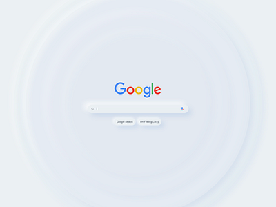 Google UI Neumorphism clean concept desktop google interface minimalism neumorphism skeuomorphic skeuomorphism ui ux web