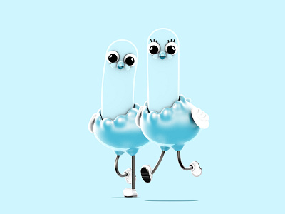 Love Birds 3d c4d characterdesign cinema 4d design dove doves dribbble illustration