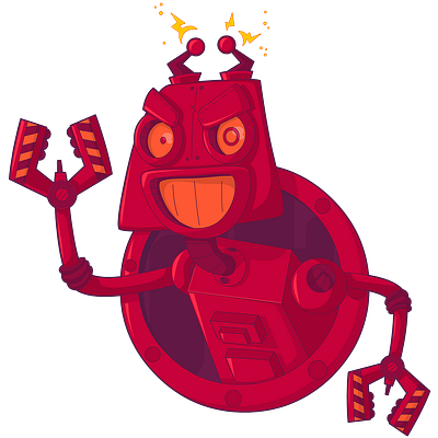 Newton the mad bot adobe animate bot cartoon character character design design illustration mad robot vector vector art