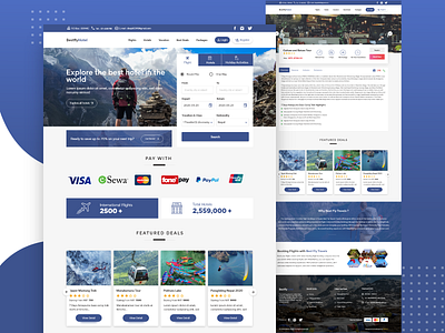 Bestflyhotel Website UI Design clean design flight booking flight search hotel booking traveling typography ui web website