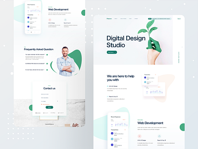 Digital Design Studio bangladesh branding colorful design digital design dribbble dribbble best shot illustration landing page landing page ui ofspace uidesign website website design