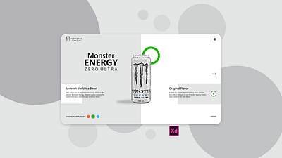 Monster ENERGY - Website Design adobe xd energydrink monster monsterenergy user experience user interface design userinterface web design webdesign website website design