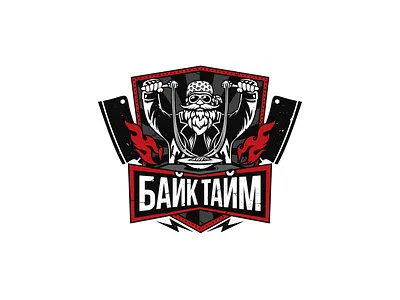 Bike Time bike biker brand crest festival fire identy knife logo logodesign logotype pasta time