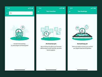 Empty State UI empty booking empty favorites empty state empty state ui mobile app mobile ui search result