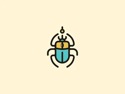 Tech Scarab animal animals cartoon computer computing design device internet logo logo design mascot mouse scarab software tech technology