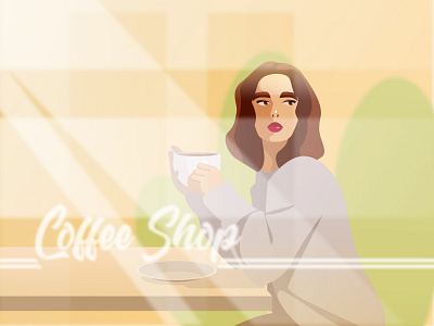 coffee Shop art character concept flat graphic illustration illustrator inspiration simple