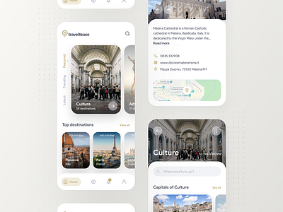 Traveltease — Travel App app app design design design app figma inspire interaction design prototype travel travel app ui ui design uiux design uiuxdesign user interface ux ux design uxui uxuidesign