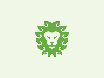 Green Lion animal creature design fresh green king lion logo logo design logos mascot natural nature plant spa wild