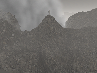 In The Fog - Render #73 100days 3d abstract aesthetic arnold arnoldrender art c4d cinema 4d concept design everyday fog michael rappaz misty mountain neon render