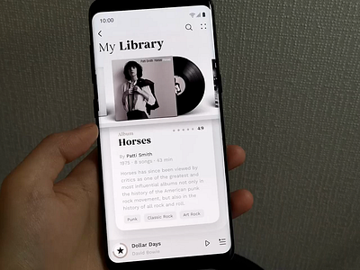 Music Player - Vinyls animation animations app app design design music music app music player stylish ui ux vinyl