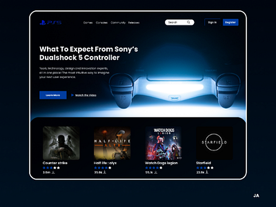 Gaming ui Design design gaming ps5 ui