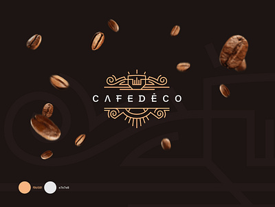 Cafe Deco Logo design art branding caffe color creative deco design graphic illustration logo mark sign sign up ui ux vector