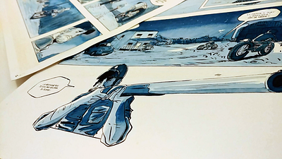 Strangers comic - Illustration 2017 sketching ink zoom P2 appearance art blue comic comics illustration