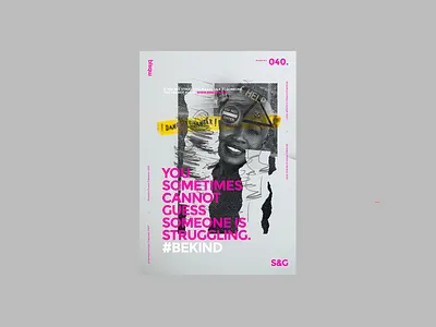 Be Kind. mentalhealth mind poster suicideawareness typography