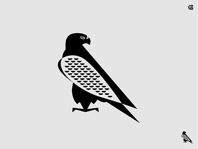 Gyrfalcon Logomark bold branding design icon illustration logo modernism thick lines typography vector