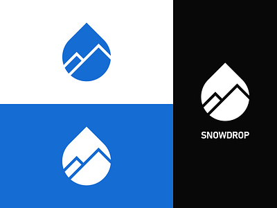 Snowdrop Logo Branding blue brand identity branding branding identity concept dailylogo dailylogochallenge dribbble drop flat letter logo logodesign mountain ski ski mountain snow snowdrop vector